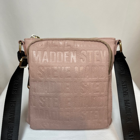 Steve Madden Handbags - Steve Madden Light Pink Stamped Logo Crossbody.